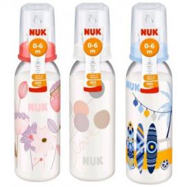 NUK Classic Бутылочка 240 мл из полипропилена с соской из силикона